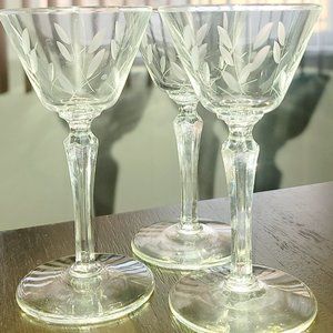 Vintage Libbey Priscilla Liquor Cocktail Glasses